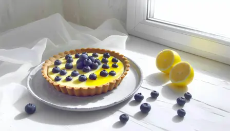 Blåbærtærte med frisk citroncreme