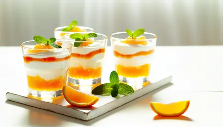 Kogt citrusgelé med let ricottakrem og honning