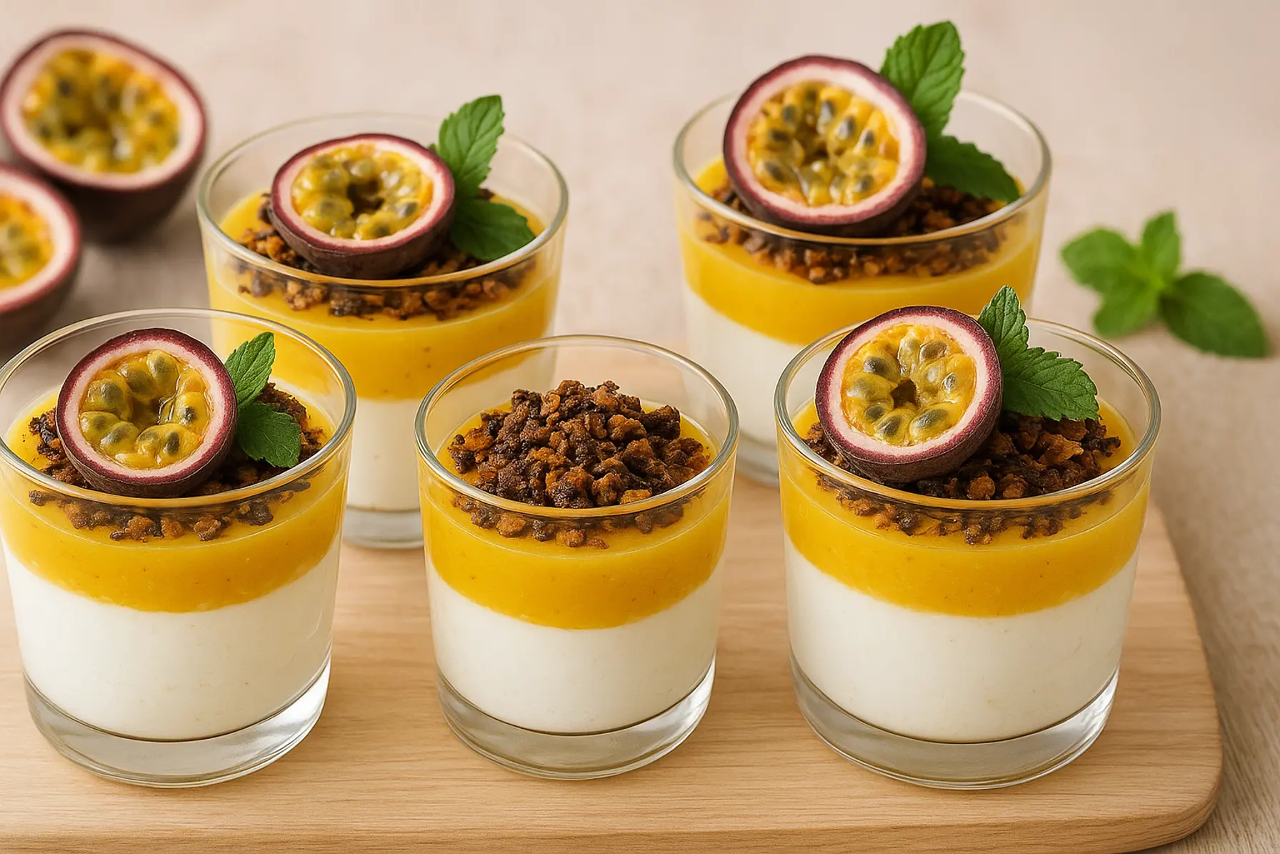 Skyrglas med passionscurd og lakridskrokant